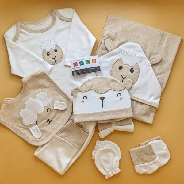 Baby Sheep Essentials Gift Set (7-Piece Newborn Pack)