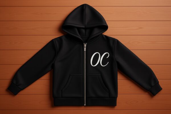 OC Black Cropped Hoodie & Flared Pants Set - Image 2