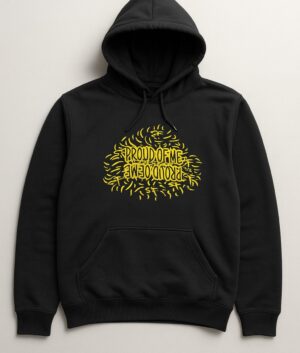 Proud of Me Black Graphic Hoodie